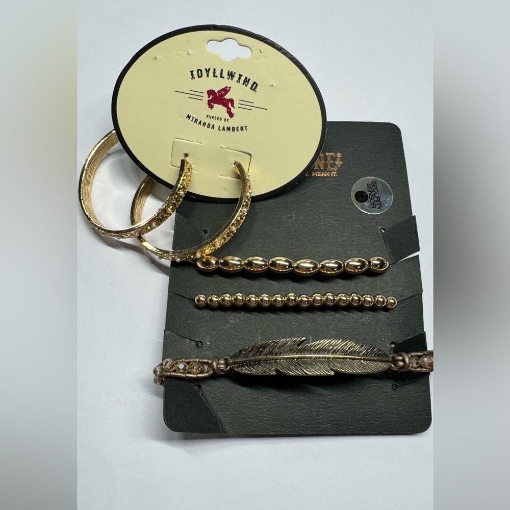 Idyllwind Gold Hoop Earrings and Bracelets Set